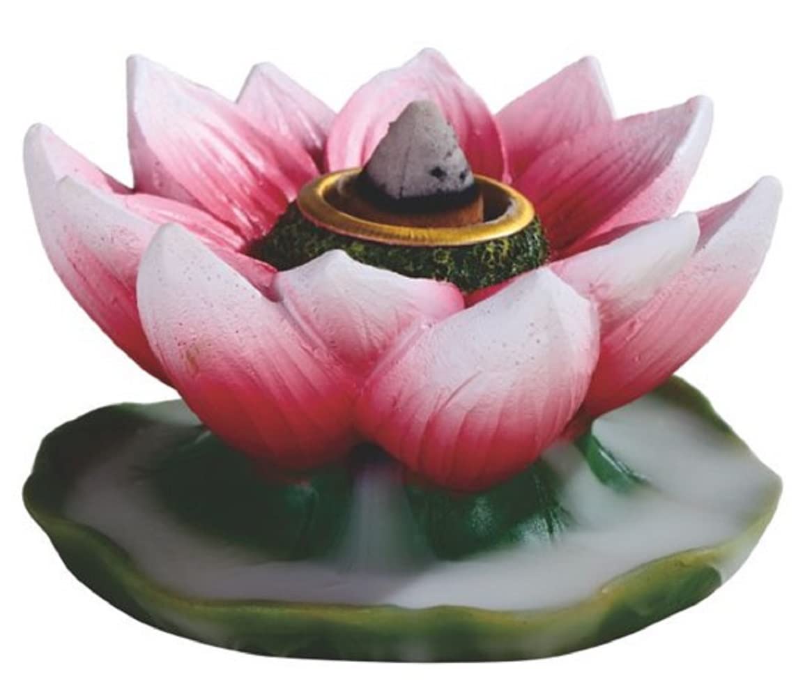ICE ARMOR 3" W Pink Lotus Flower Backflow Incense Burner