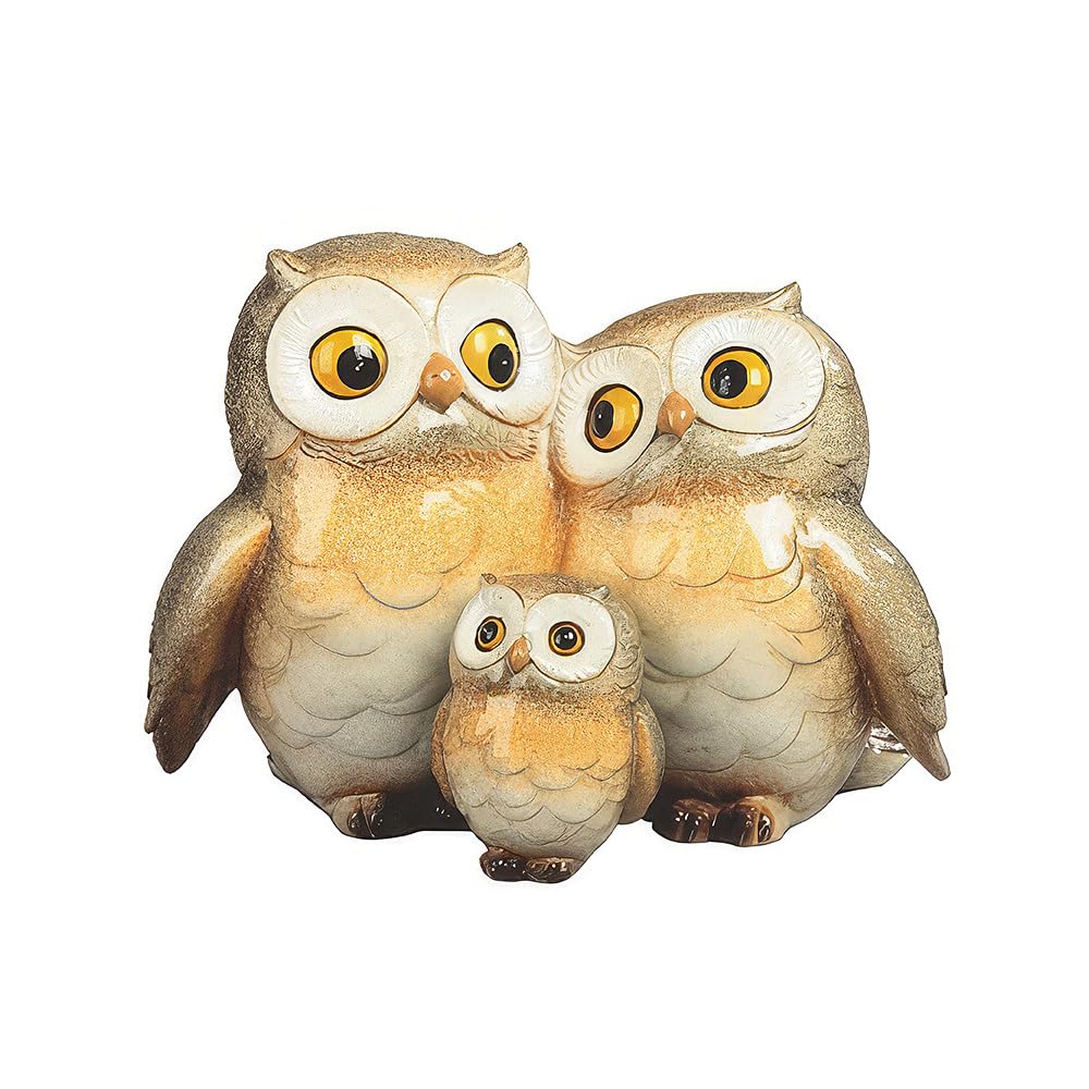 ICE ARMOR 6.25" H Owl Family Figurine Statue Home Room Decor