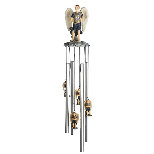ICE ARMOR 23" Long Archangel Sealtiel Round Top Wind Chime Garden Patio Decoration
