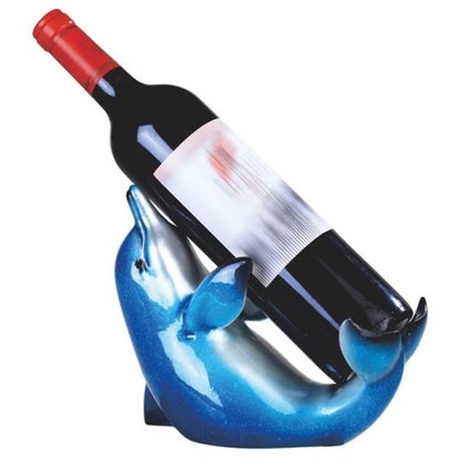 ICE Armor Decorative Wine Bottle Holder, Wine Rest Statue, Home Decor Wine Display Table Centerpiece for Tabletops and Counters, Wine Lovers Gift