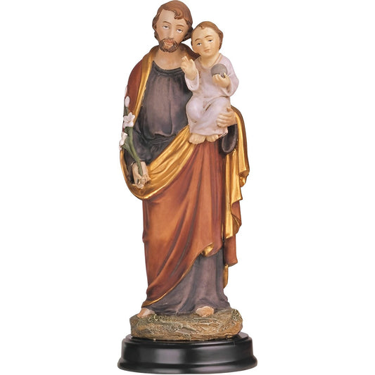 ICE ARMOR 5" H Saint Joseph Holding Baby Jesus Statue Holy Figurine Religious Decoration