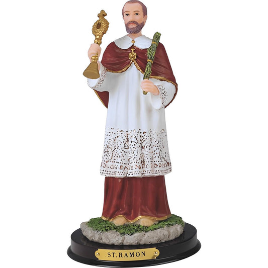 ICE ARMOR 9" H Saint Ramon Statue Raymond Nonnatus Holy Figurine Religious Decoration