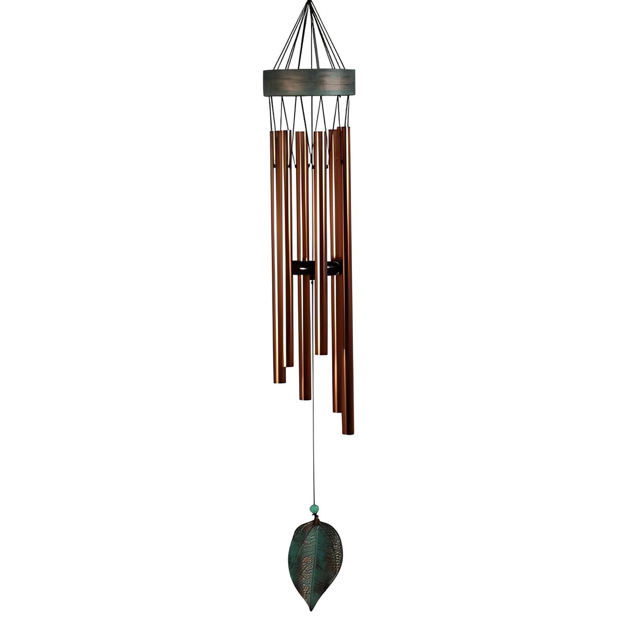 ICE ARMOR 30" Long Black Oval Shape Wood Top Wind Chime