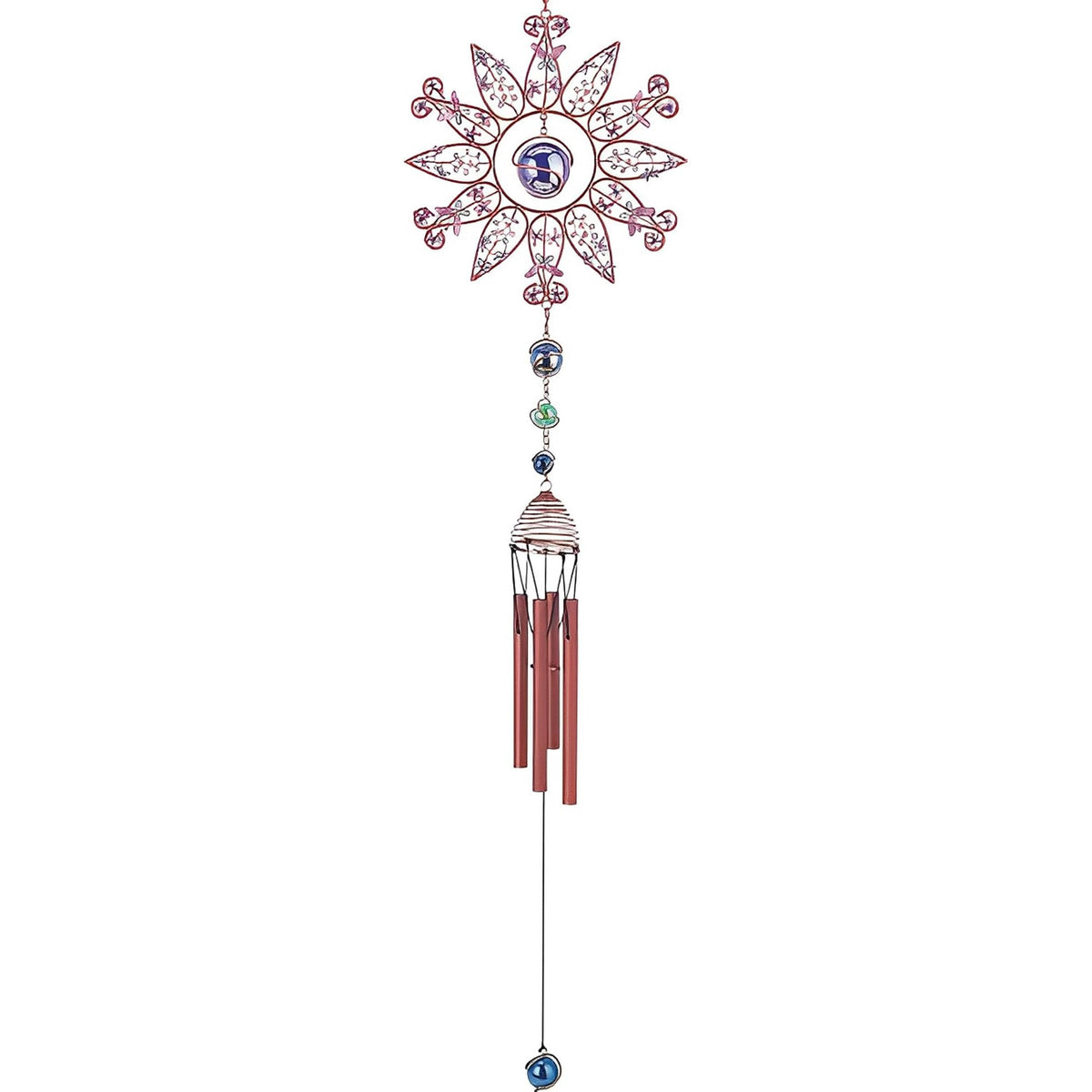ICE ARMOR 35" Long Sunflower Wind Chime with Copper Gem