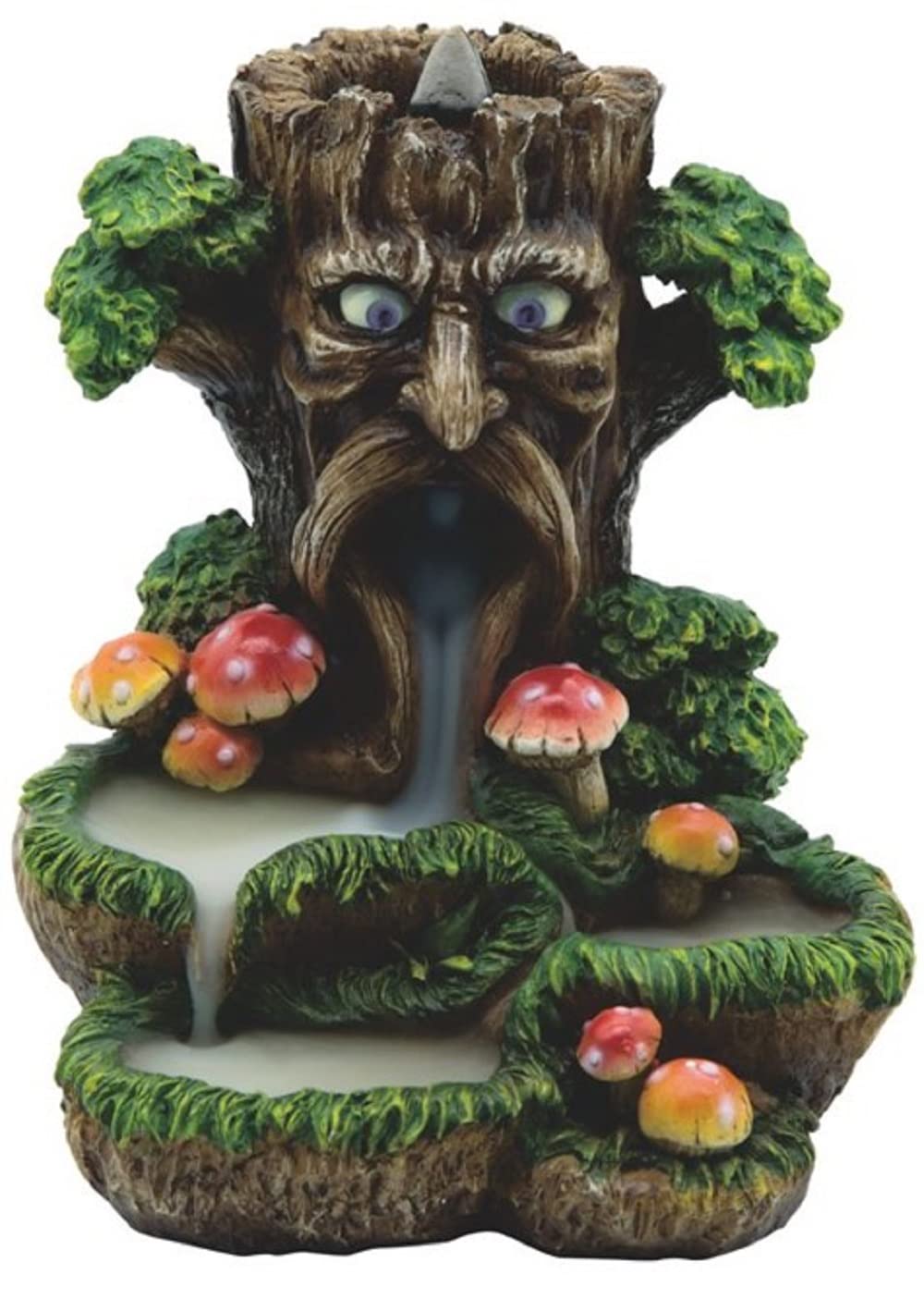ICE ARMOR 6" H Forest Mystic Spirit God Greenman Backflow Incense Holder Statue Fantasy Decoration Figurine Incense Burner