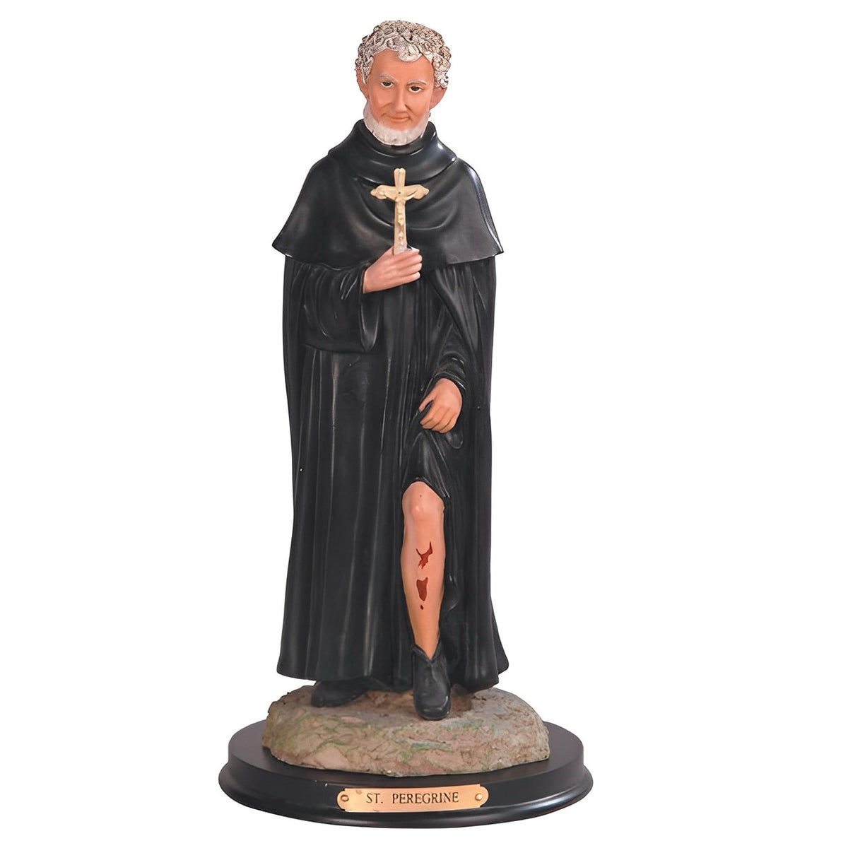 ICE ARMOR 12" H Saint Peregrine Statue Peregrine Laziosi Holy Figurine Religious Decoration