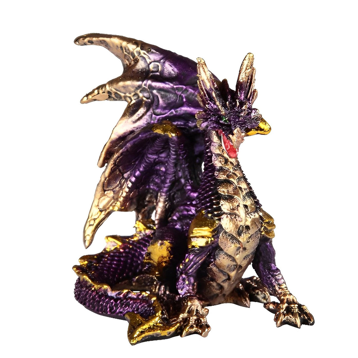 ICE ARMOR 3.75" W Purple Dragon Statue Fantasy Decoration Figurine