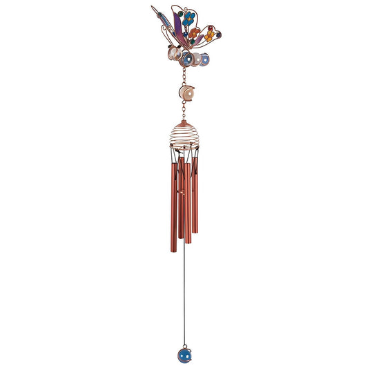 ICE ARMOR 20" Long Butterfly Wind Chime with Copper Gem