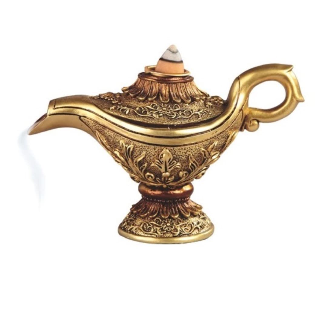 ICE ARMOR 5.5" W Golden Gene Lamp Backflow Home Décor Figurine