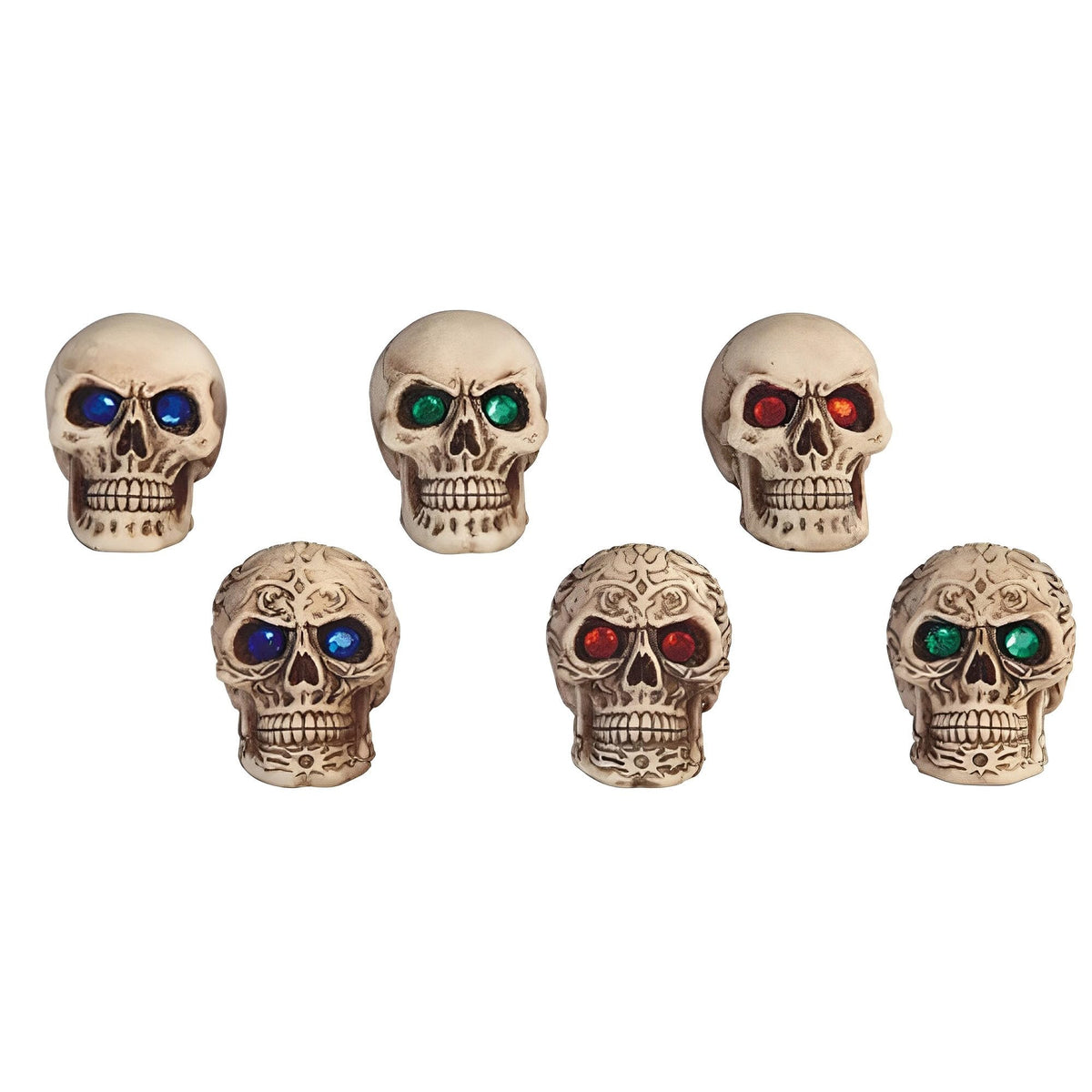 ICE ARMOR 6-PC Mini Skull 2.75" H Fantasy Decoration Figurine Set