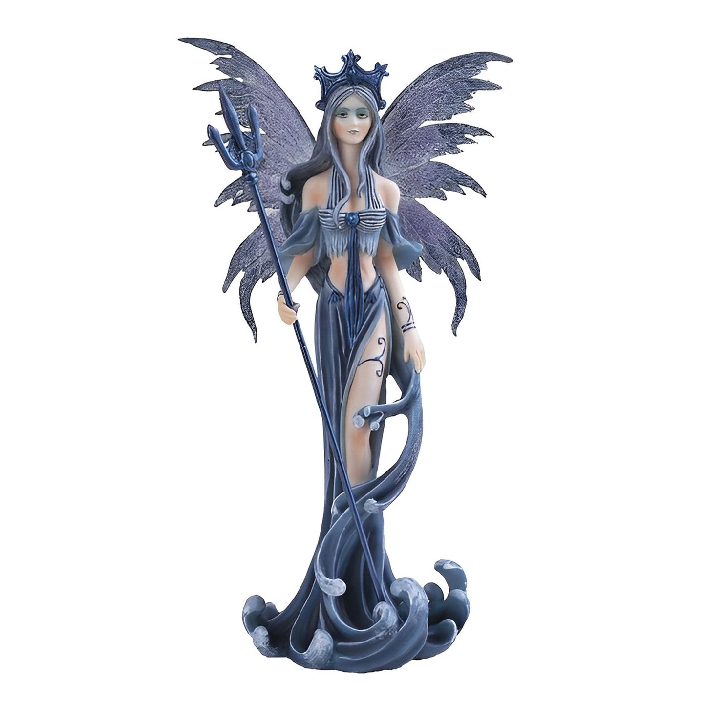 ICE ARMOR 10" H Water Fairy in Blue Statue Fantasy Decoration Figurine