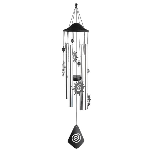 ICE ARMOR 34" Long Chandelier Silhouette-Sun Wind Chime