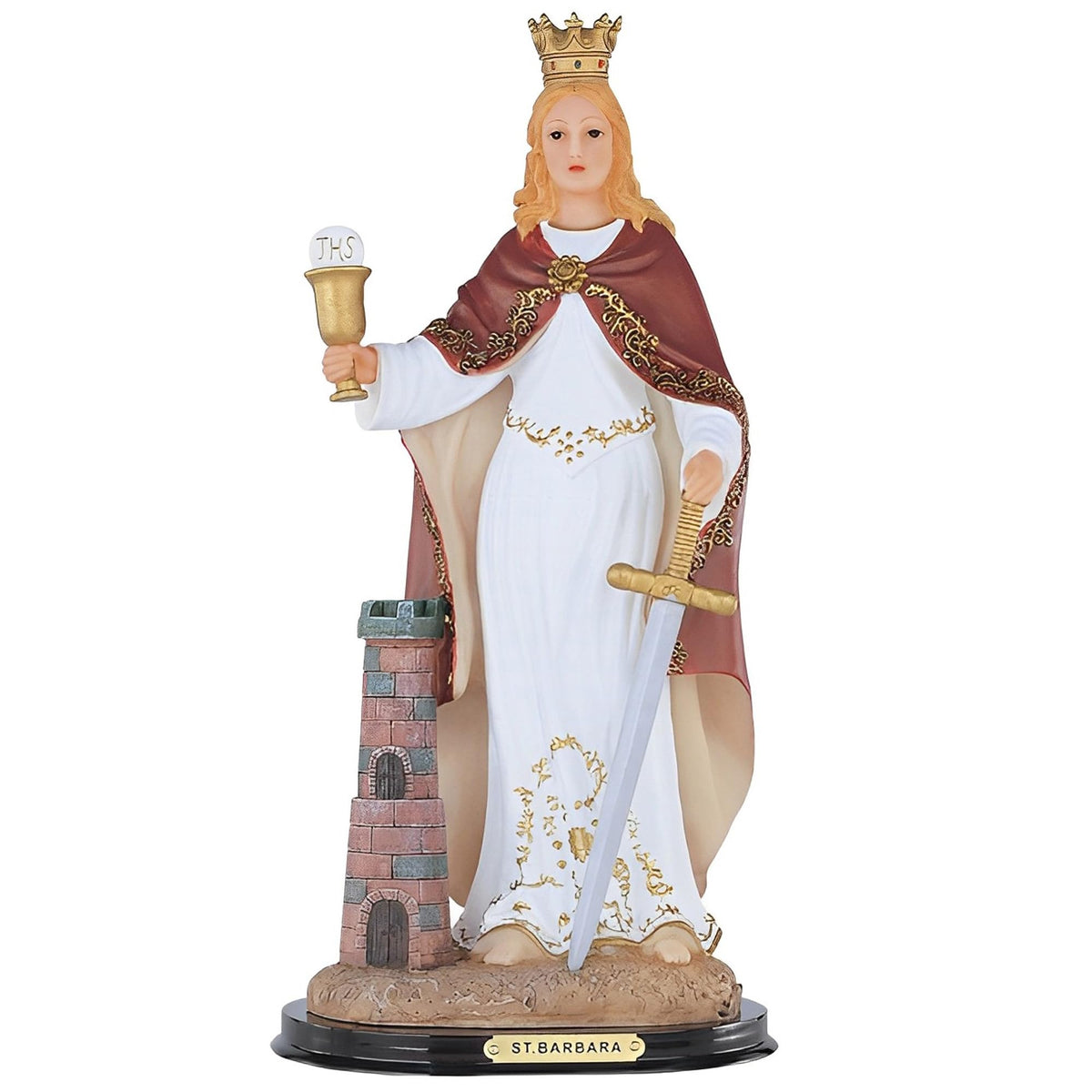 ICE ARMOR 12" H Saint Barbara Statue Great Martyr Barbara Holy Figurine Religious Decoration
