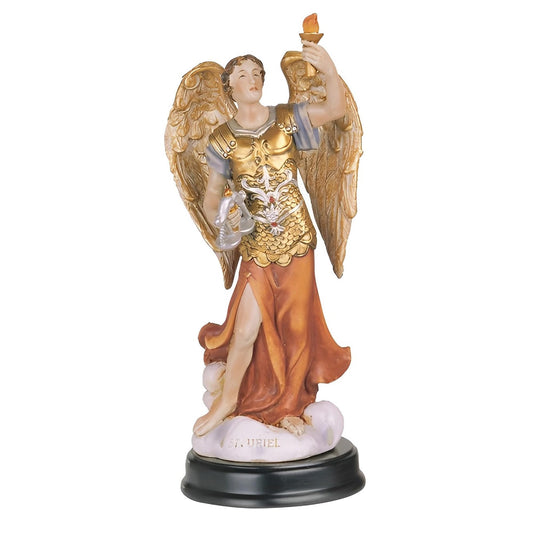 ICE ARMOR 5" H Archangel Uriel Statue Angel of Wisdom Holy Figurine Religious Decoration