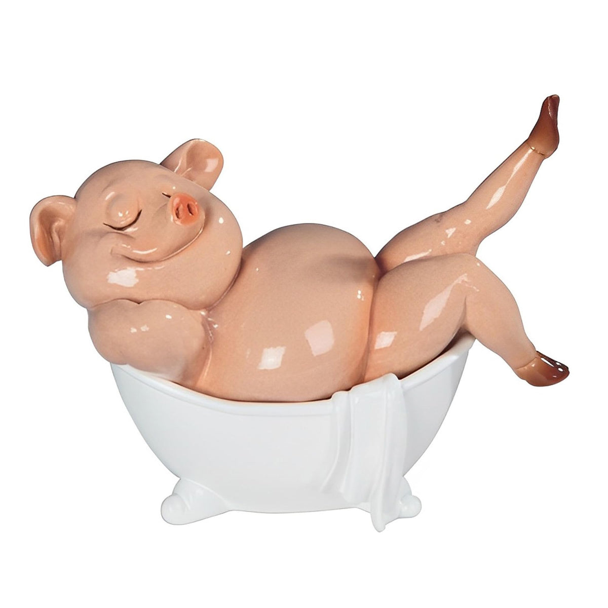 ICE ARMOR 6" W Piggy Bathing Figurine