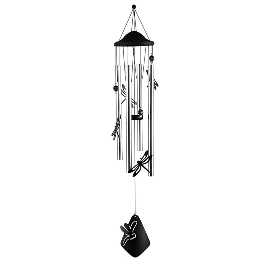 ICE ARMOR 34" Long Chandelier Silhouette-Dragonfly Wind Chime