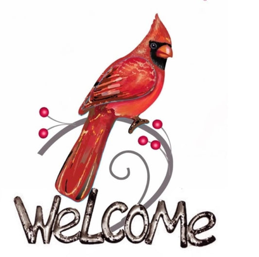 ICE ARMOR 14.5"H Cardinal Welcome Wall Plaque Décor Figurine