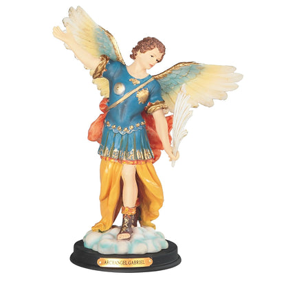 ICE ARMOR 10" H Archangel Gabriel Statue The Messenger Angel Holy Figurine Religious Decoration