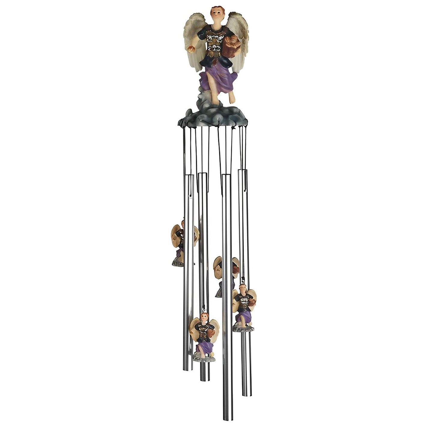 ICE ARMOR 23" Long Archangel Barachiel Round Top Wind Chime Garden Patio Decoration