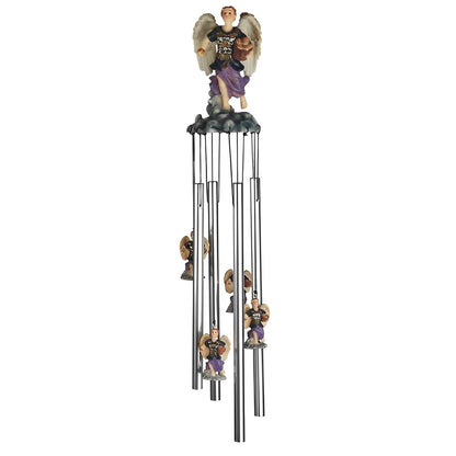 ICE ARMOR 23" Long Archangel Barachiel Round Top Wind Chime Garden Patio Decoration