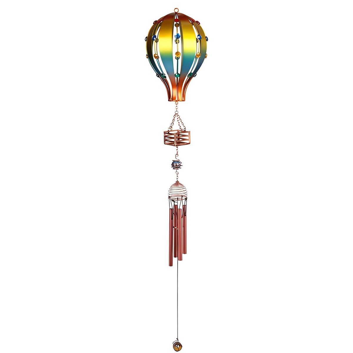ICE ARMOR 34" Long Blue and Gold Air Balloon with Copper Gem