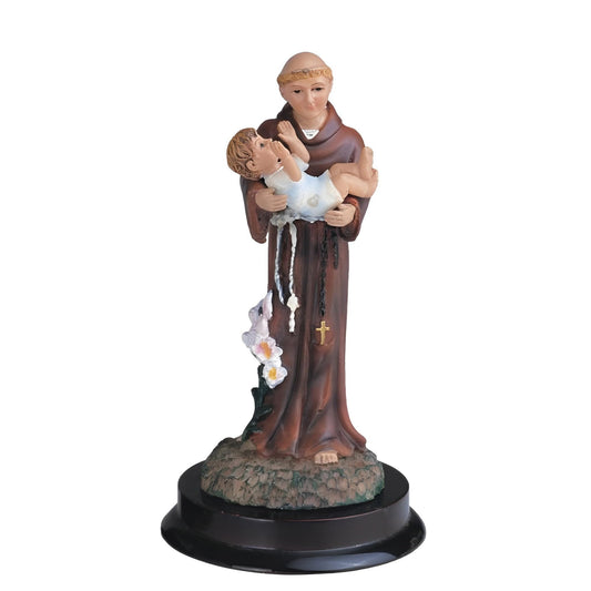 ICE ARMOR 5" H Saint Anthony Holding Child Jesus Statue Anthony of Padua Holy Figurine Religious Decoration