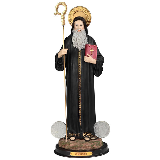 ICE ARMOR 16" H St Saint San Benito Abad Statue Holy Figurine Religious Decoration
