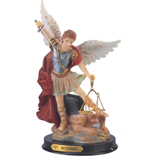 ICE ARMOR 9" H Archangel Michael Statue Saint Michael The Strongest Angel Holy Figurine Religious Decoration