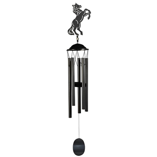 ICE ARMOR 38" Long Metal Brown Horse Silhouette Wind Chime
