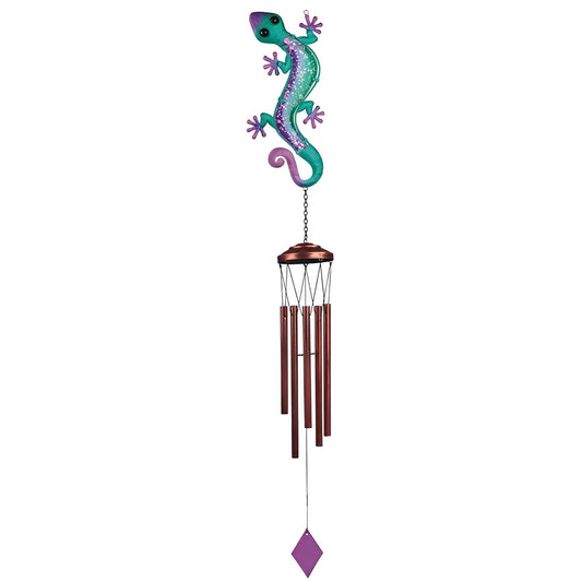 ICE ARMOR 40" Long Green Lizard Wind Chime