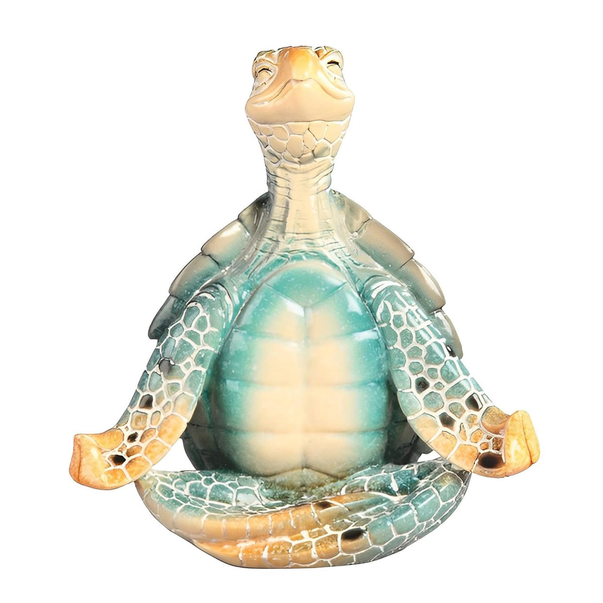 ICE ARMOR 6.75" W Blue Sea Turtle of Yoga Easy Pose Statue Fantasy Decoration Figurine