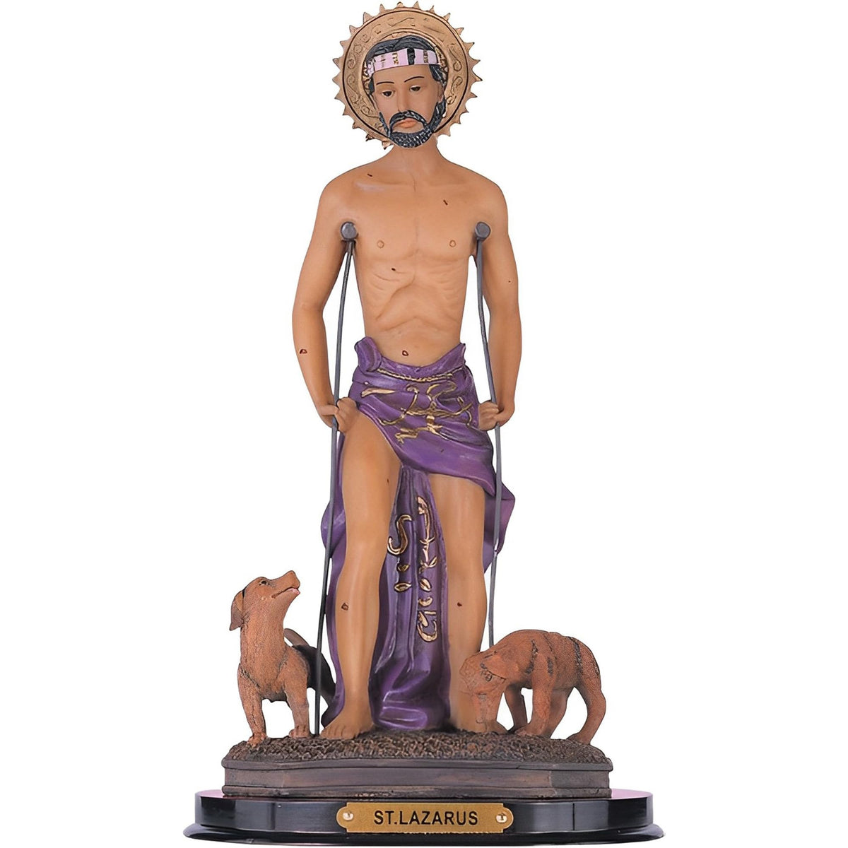ICE ARMOR 12" H Saint Lazarus Statue Lazarus of Bethany Holy Figurine Religious Decoration