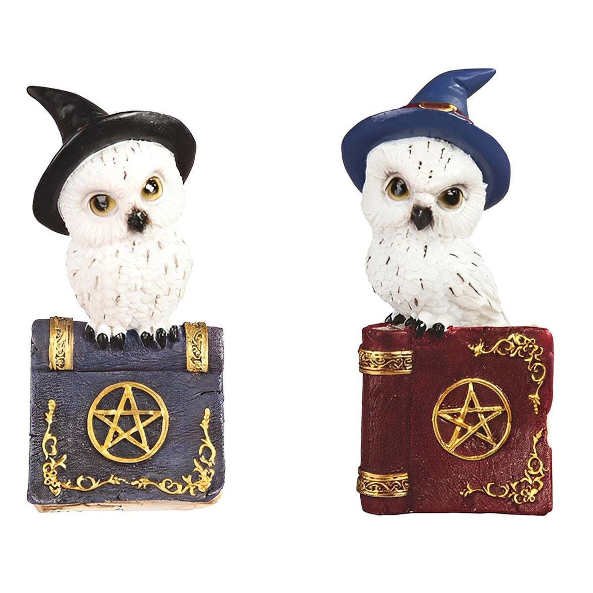 ICE ARMOR 2-PC 5" H Owl on Book Set Statue Fantasy Decoration Figurine