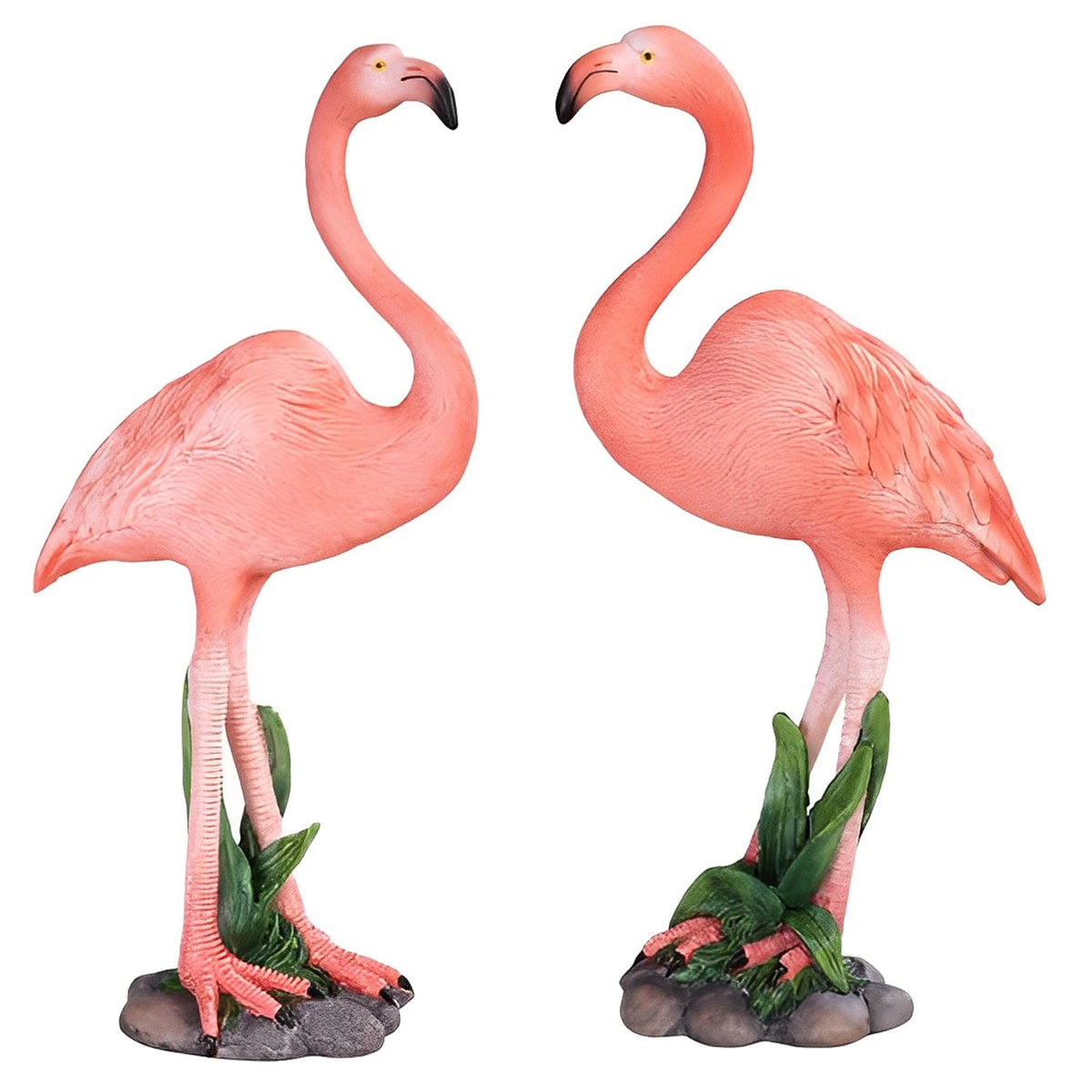 ICE ARMOR 2-PC Pink Flamingo Set8 H Statue Wild Animal Decoration Figurine