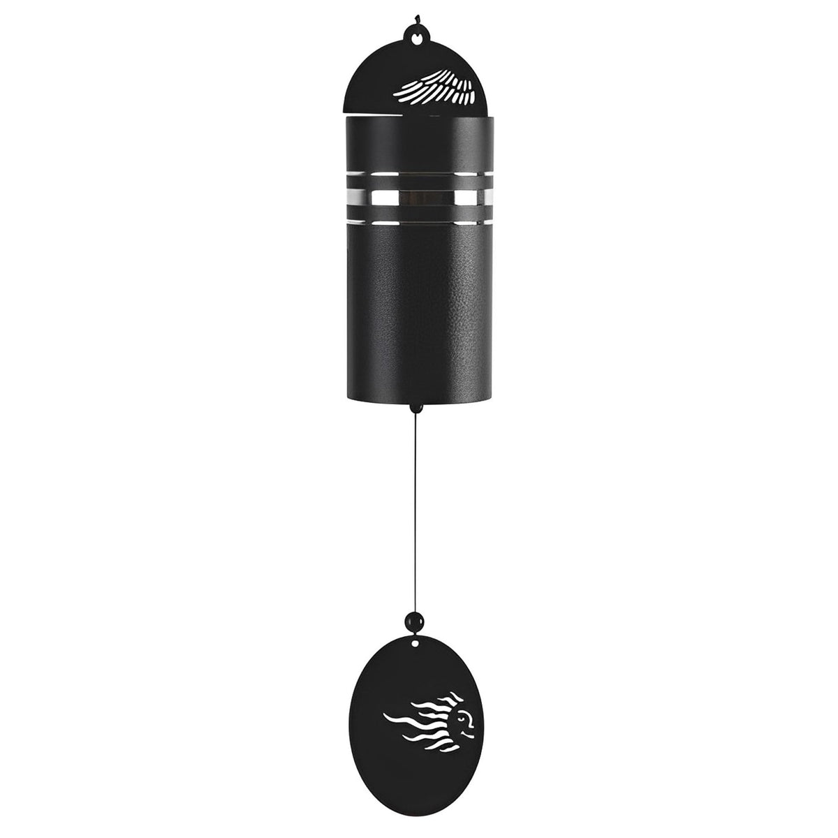 ICE ARMOR 22" Long Metal Black Tube SunFace Chime