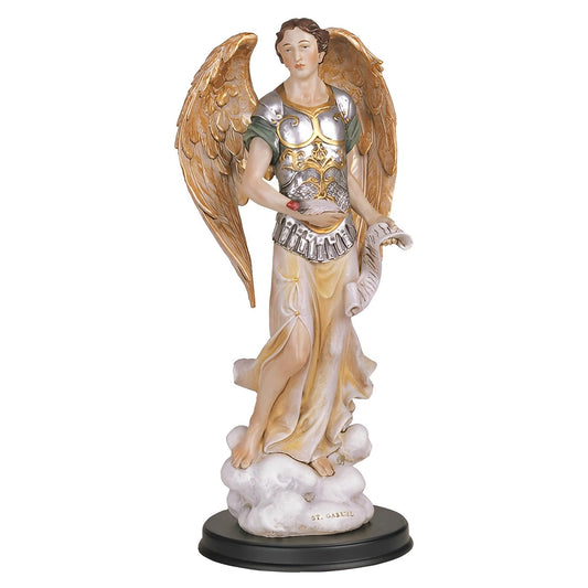 ICE ARMOR 12" H Archangel Gabriel Statue The Messenger Angel Holy Figurine Religious Decoration