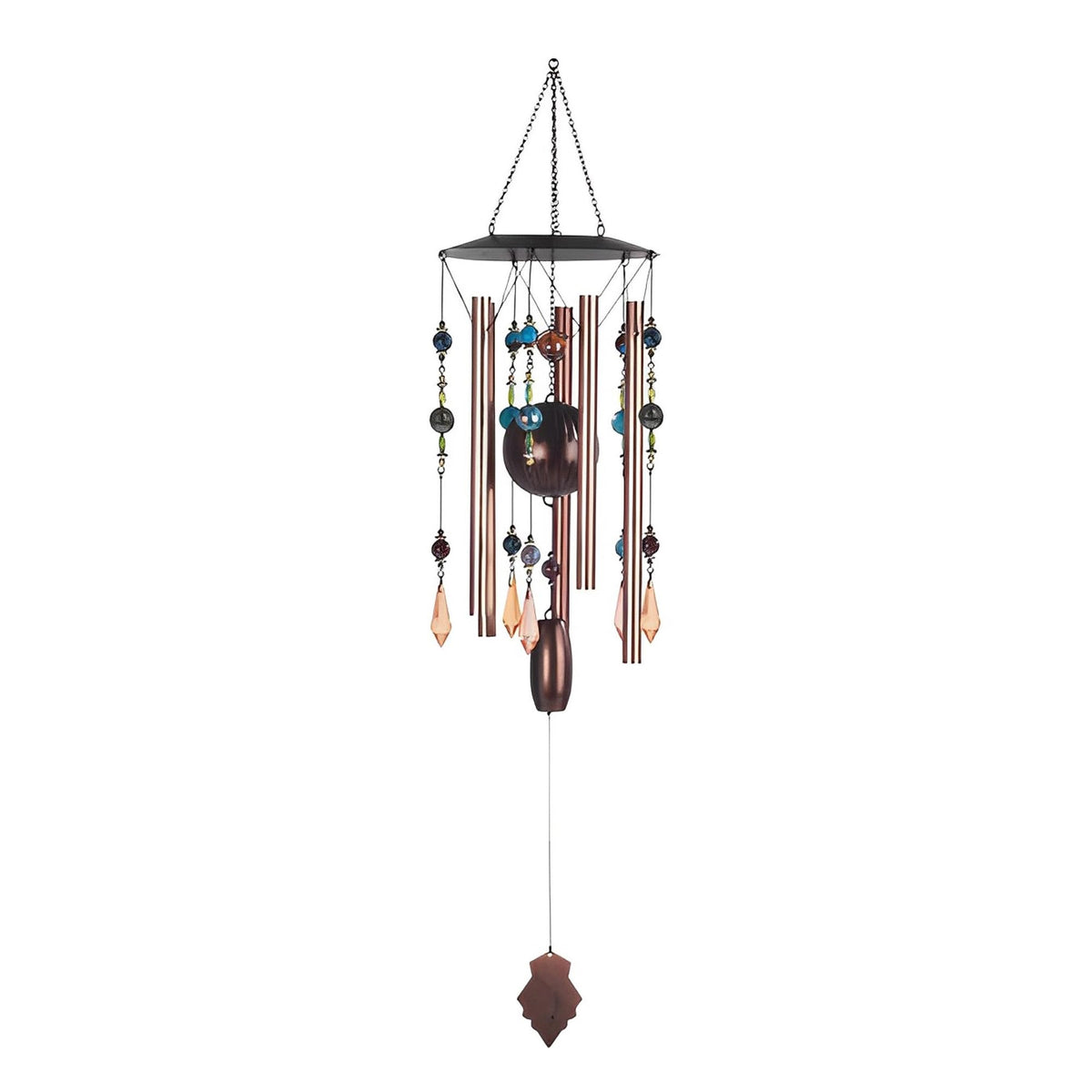 ICE ARMOR 31" Long Bronze Chandelier Contemporary Wind Chime with Copper