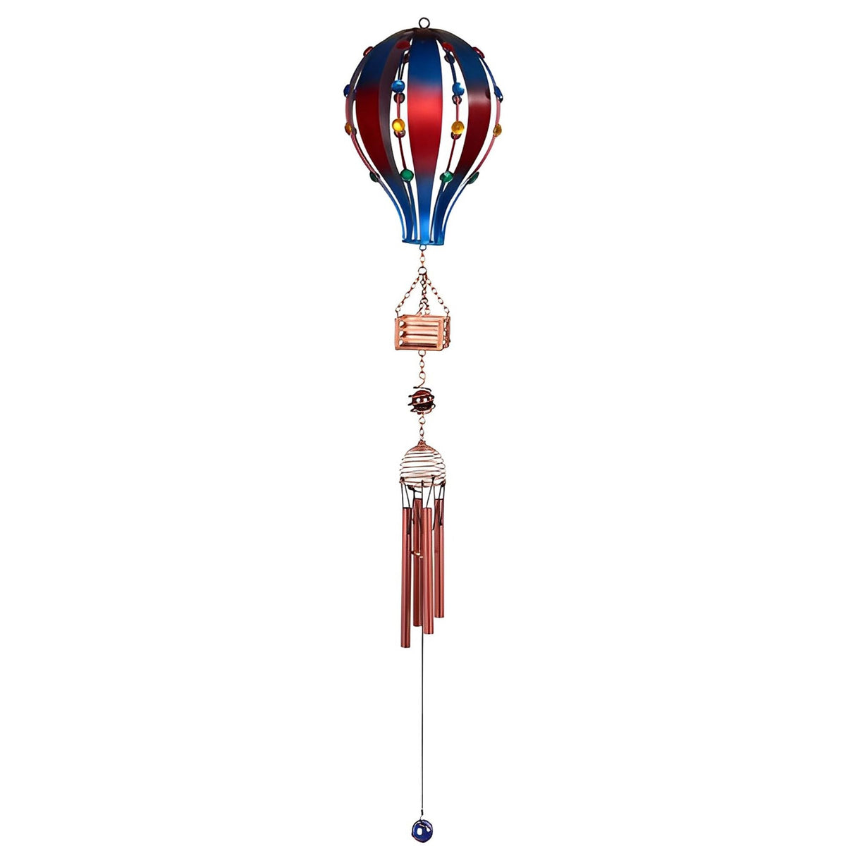 ICE ARMOR 34" Long Blue and Red Air Balloon with Copper Gem