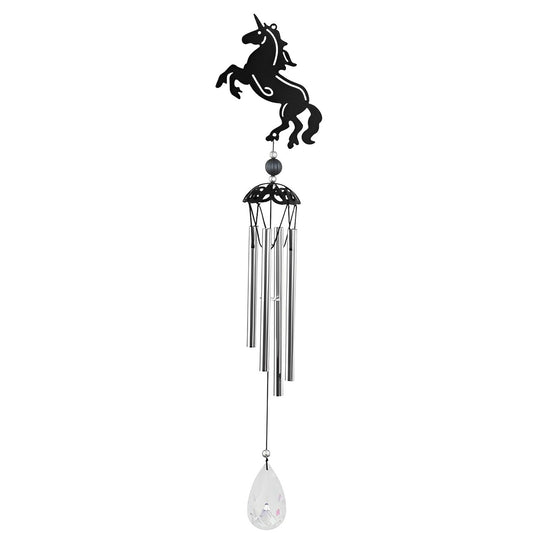ICE ARMOR 25" Long Metal Black Horse Wind Chime