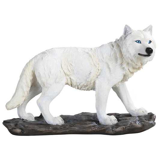 ICE ARMOR 8" W Snow Wolf Figurine