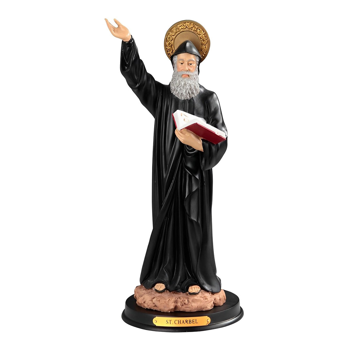 ICE ARMOR 12" H St. Charbel Makhlouf Statue Holy Figurine Religious Decoration