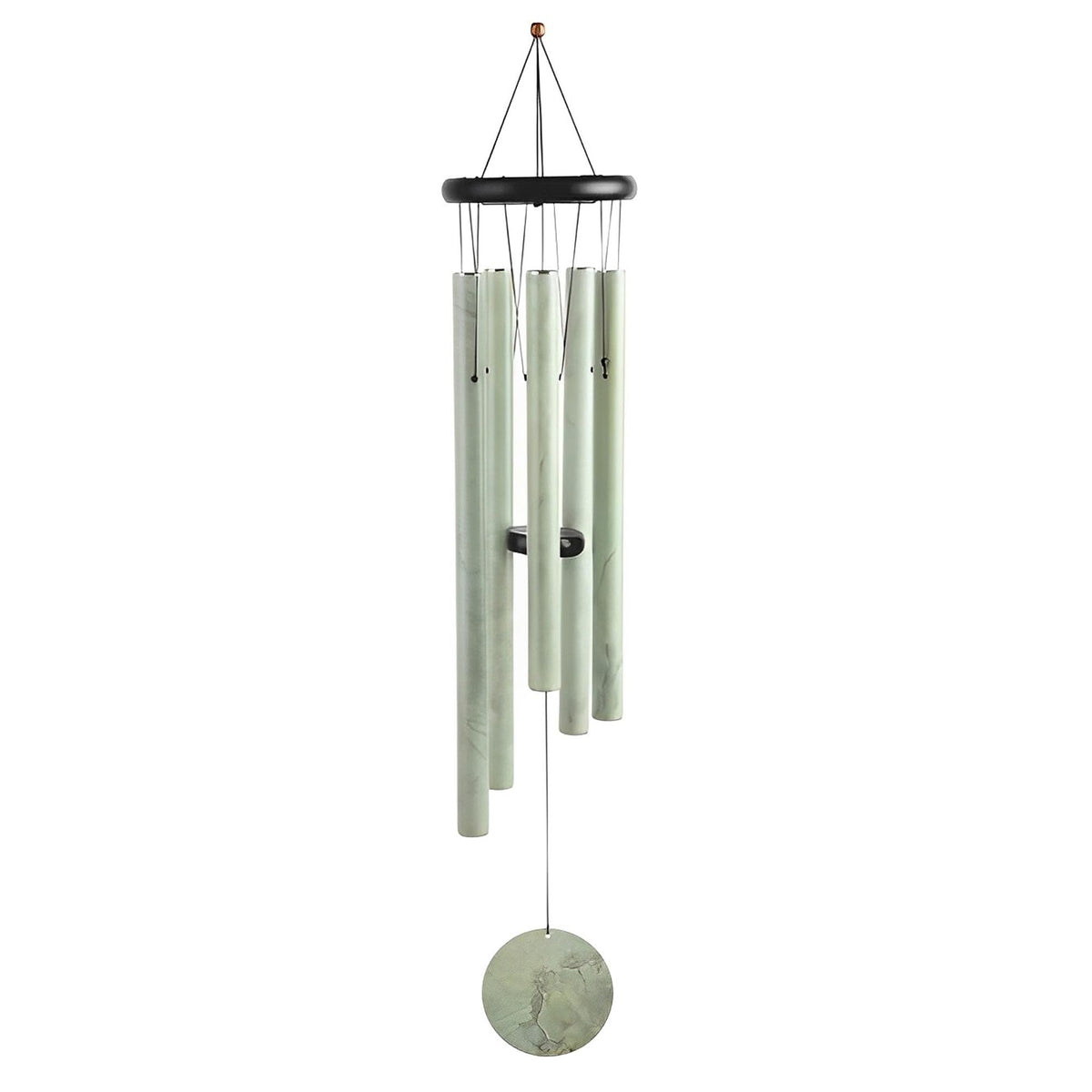 ICE ARMOR 36" Long Wooden Top Wind Chime with Leaf Print Tube