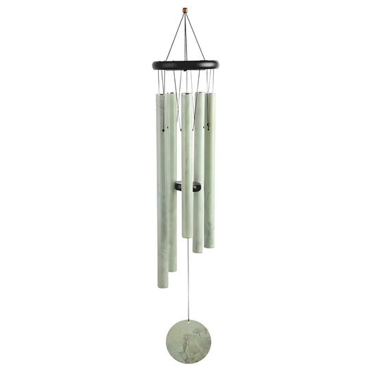 ICE ARMOR 36" Long Wooden Top Wind Chime with Leaf Print Tube