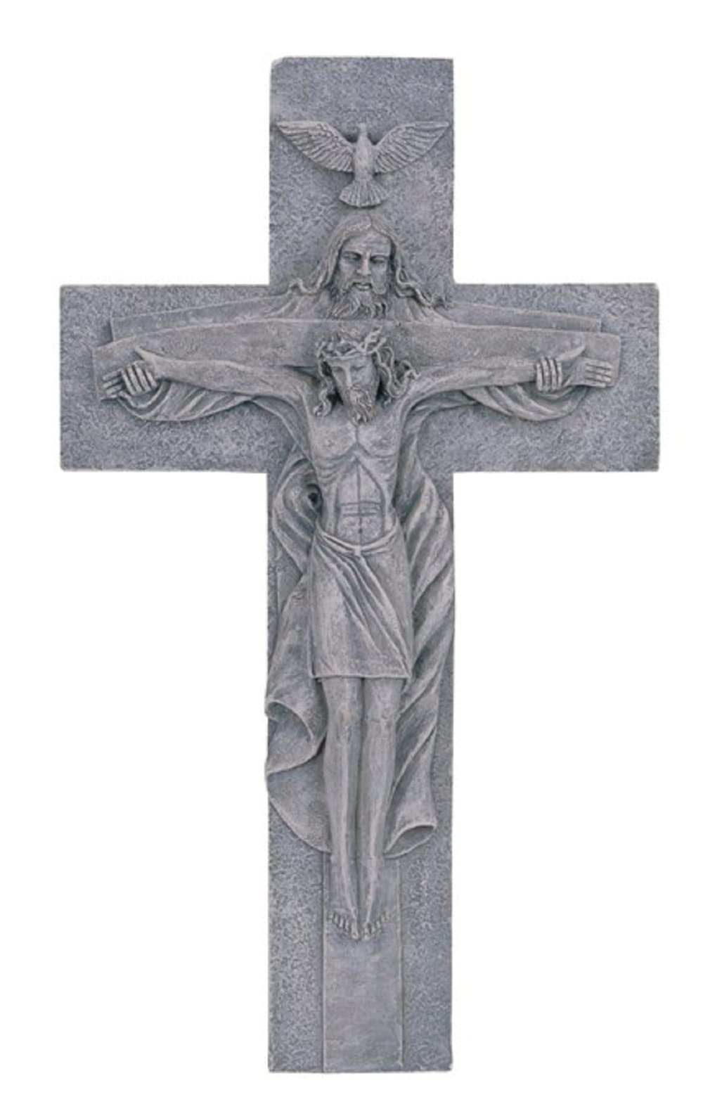 ICE ARMOR Holy Trinity Crucifix 15.5"H Jesus Nailed On The Cross Crucifix Wall Cross Holy Statue Religious Decoration Figurine