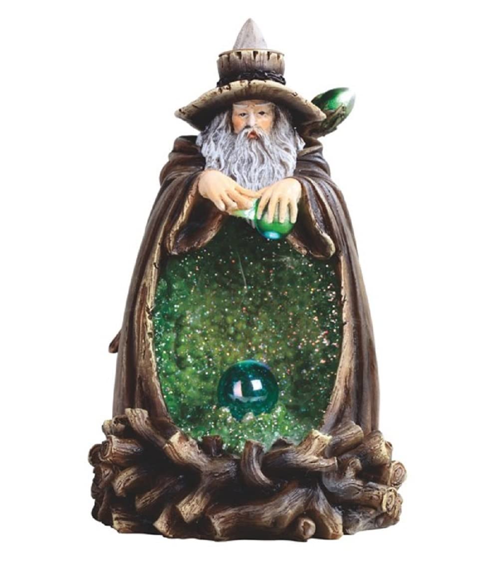 ICE ARMOR 6 .75" H Wizard Backflow Incense Burner with LED Light Incense Holder