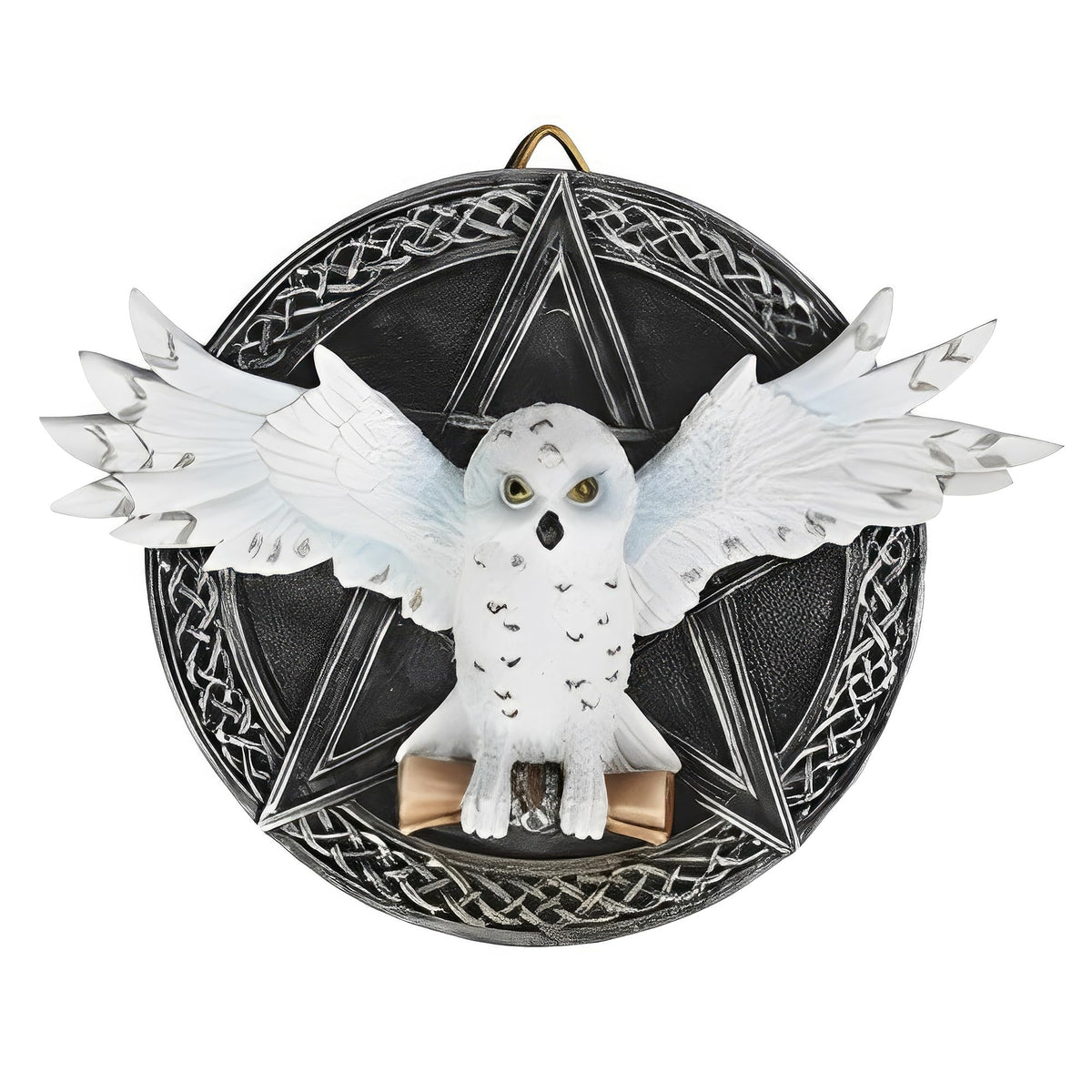 ICE ARMOR 6.5" W Snow Owl Wall Decor Statue Sculpture Ornament Decoration Home/Room Decor Ideas for House Warming, Holidays and Birthdays Great Collectible Addition