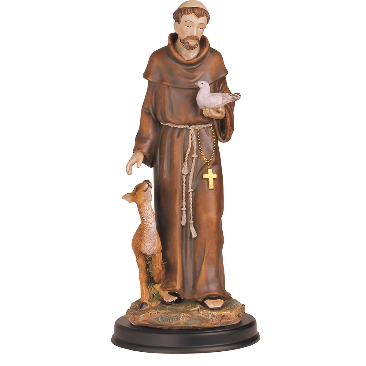 ICE ARMOR 12" H Saint Francis Statue St. Francis of Assisi Holy Figurine Religious Decoration