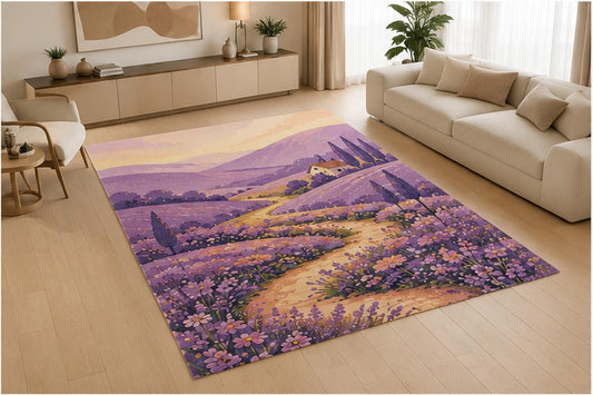 ICE ARMOR 5' x 7' Oversized Sunflower Botanical Area Rug for Living Room, Soft Low Pile Indoor Rug with Non-Slip Silicone Backing, Nature Carpet for Bedroom, Office, Family Room, Kids &