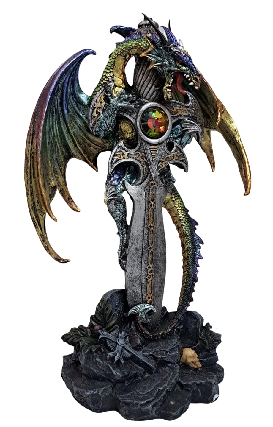 ICE ARMOR Table Lamp - Bedside Light with Fabric Shade, Exotic Decor & Cultural Ambiance