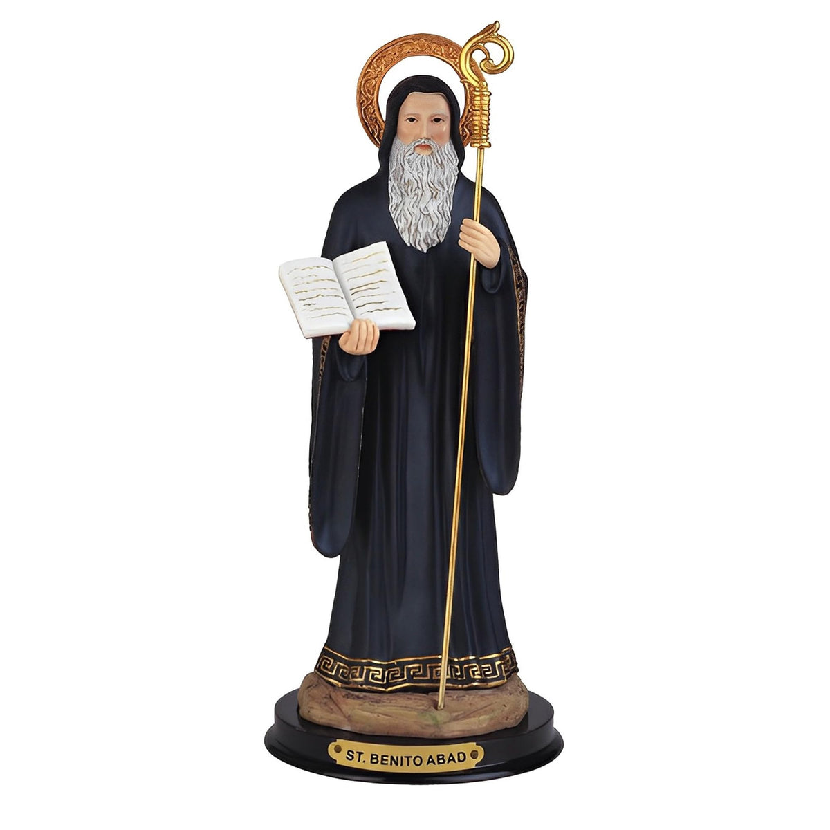 ICE ARMOR 12" H St Saint San Benito Abad Statue Holy Figurine Religious Decoration
